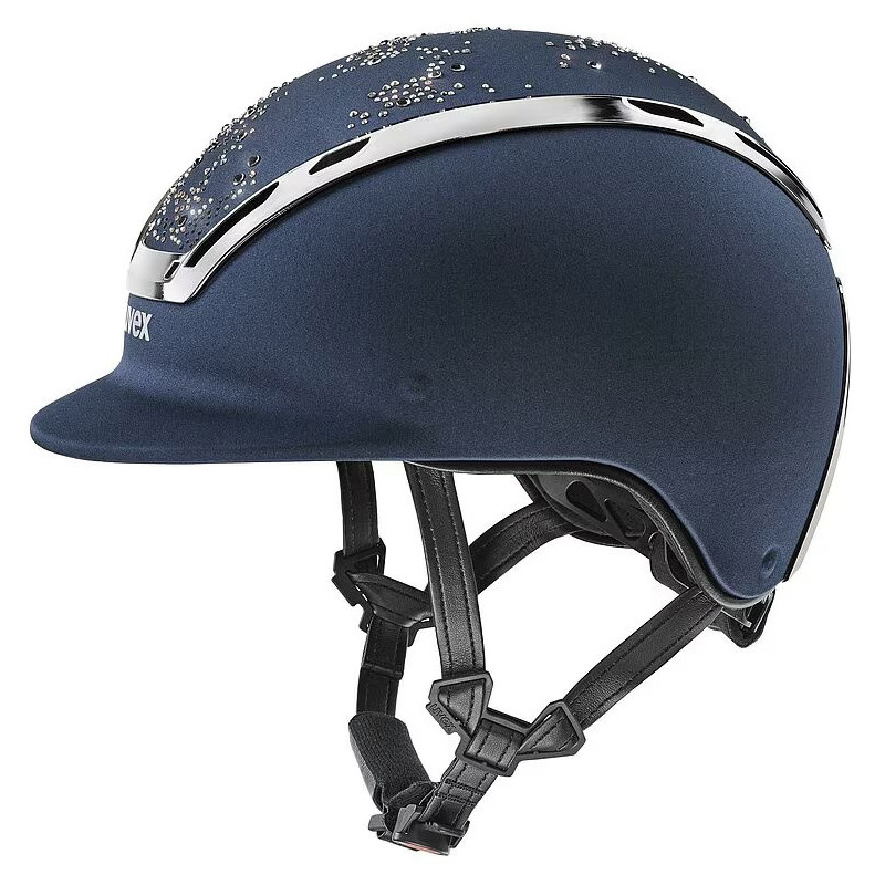 Kask jeździecki Exxeed Diamond granatowy