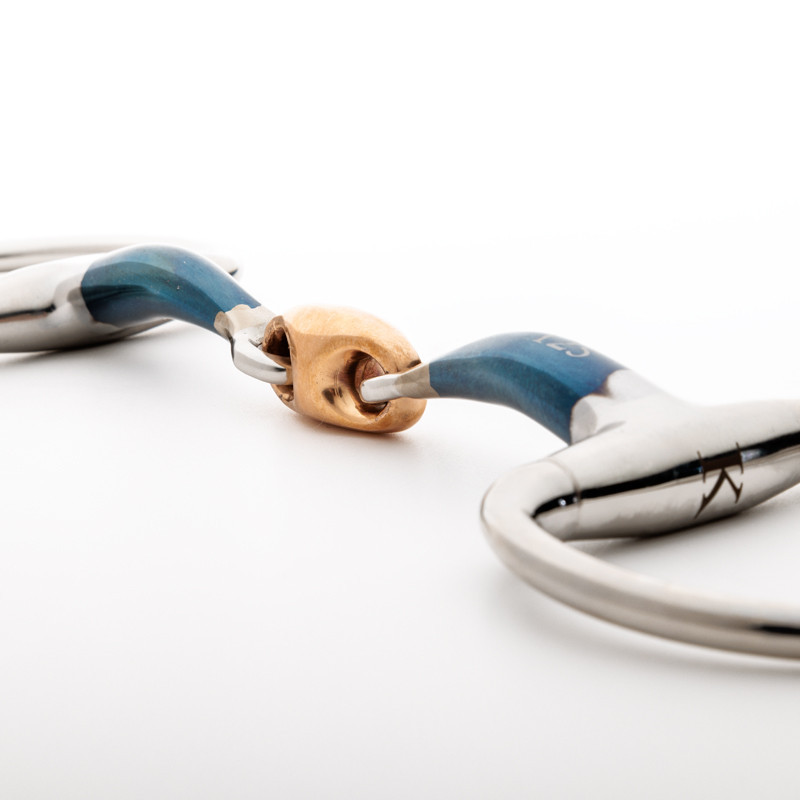 Wędzidło podwójnie łamane oliwka Ergonomic 14mm