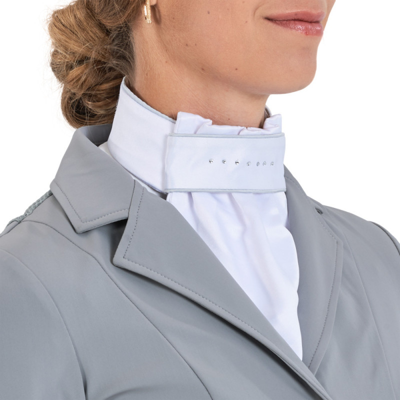 Plastron Laurentina biało-szary