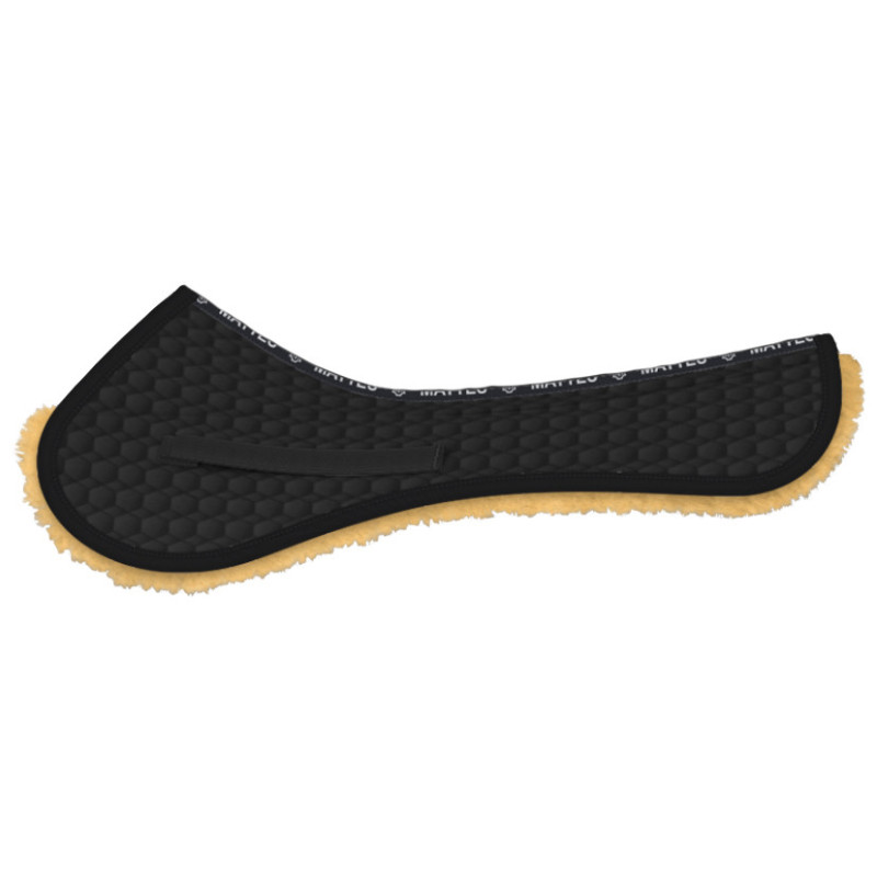 Podkładka pod siodło  skokowa z EWWA Spine-Free® czarna z naturalnym futerkiem