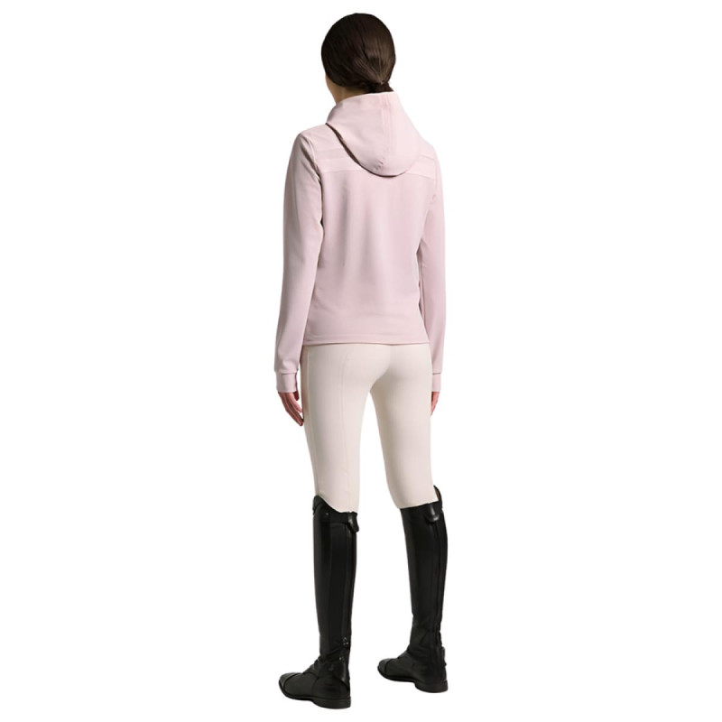 Bluza damska techniczna z kapturem CT Hooded Tech Sweatshirt violet ice