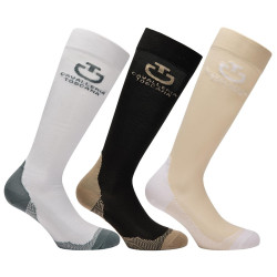 Skarpety jeździeckie Cavalleria Toscana  CT Jacquard Logo - zestaw 3 par