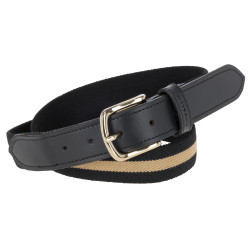 Pasek jeździecki W26 czarny/beige