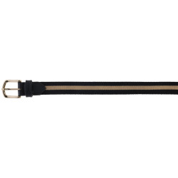 Pasek jeździecki W26 czarny/beige