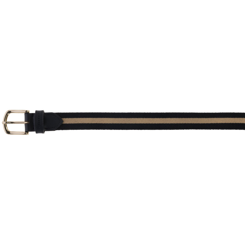 Pasek jeździecki W26 czarny/beige