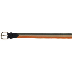 Pasek jeździecki W26 forest green/beige/orange