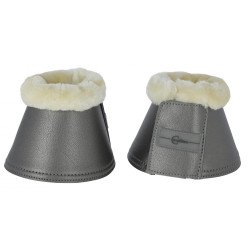 Kaloszki dla konia z futerkiem Bell S22 szary metallic