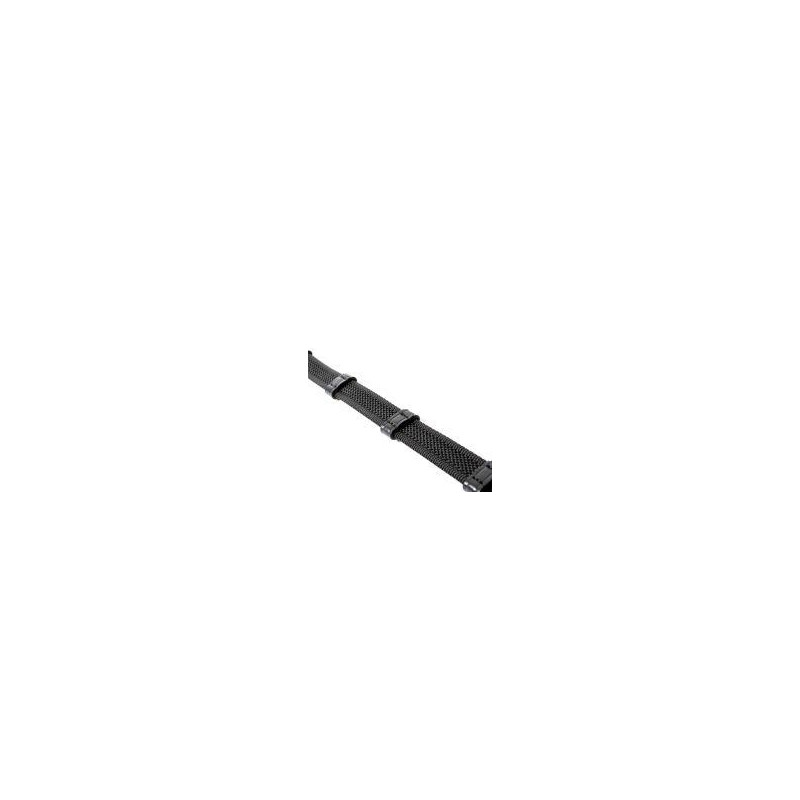 Wodze parciane gumowane ze stoperami 16mm czarne
