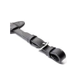 Wodze parciane gumowane ze stoperami 16mm czarne