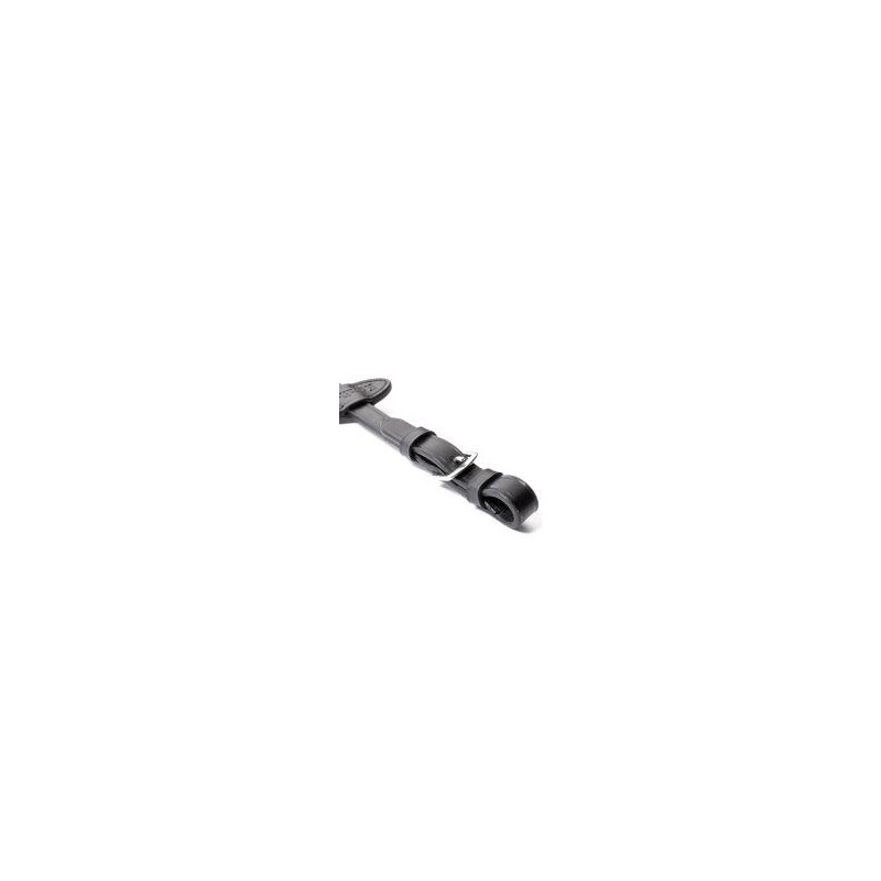 Wodze parciane gumowane ze stoperami 16mm czarne
