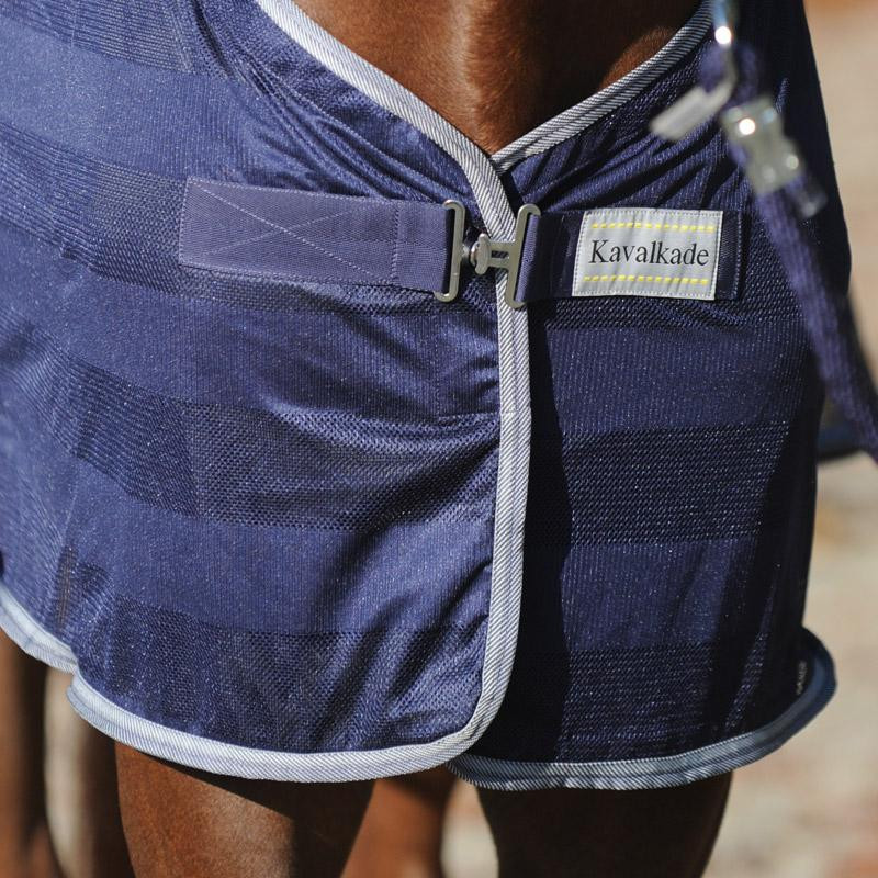 Derka siatkowa dla konia Stripe granatowa