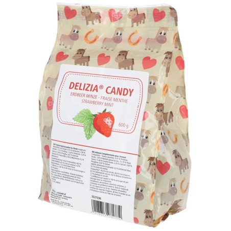 Smaczki Delizia Candy trusk/mięta 600g
