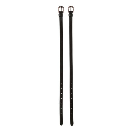 Paski do ostróg z kryształkami rose gold brązowe