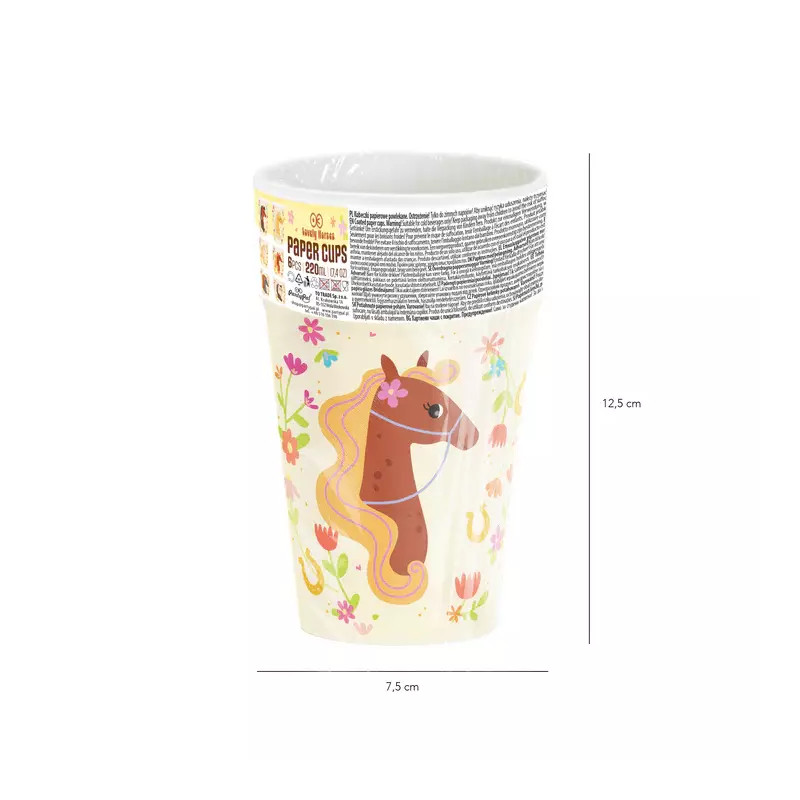 Kubek Koniki 220ml 6szt. zestaw