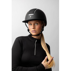 Kask jeździecki regulowany Monarch II Metallic Gliter czarny