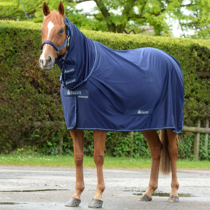 Derka osuszająca Power Cooler Full Neck z kapturem granatowa