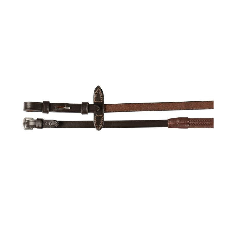 Wodze gumowe Soft Grip ze stoperami 15mm brązowe