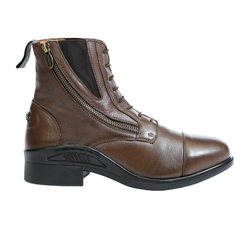 Sztyblety skórzane Laceup Meridius Zip brązowe