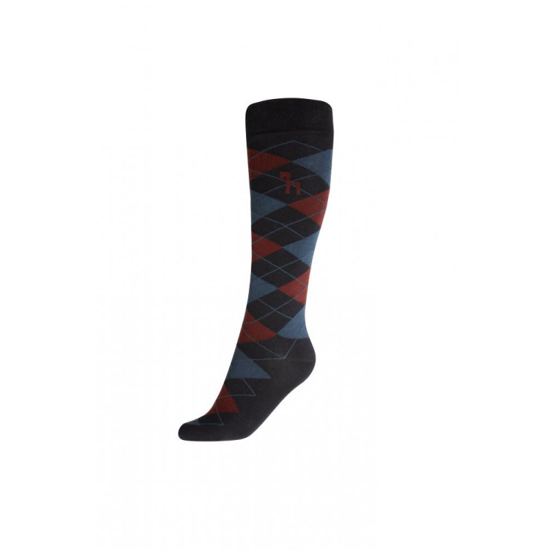 Skarpety jeździeckie Alana Checked S22 dark navy/burgundy red/mahogany
