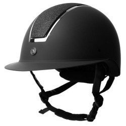 Kask jeździecki regulowany Monarch II Metallic Gliter czarny